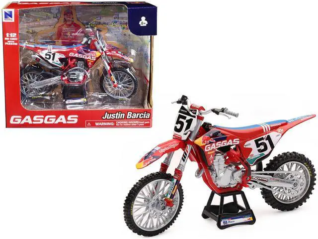 Alt view image 2 of 2 - GasGas MC 450F Motorcycle #51 Justin Barcia "GasGas Factory Racing - Red Bull" 1/12 Diecast Model by New Ray