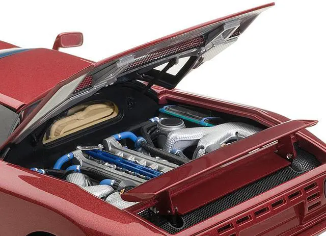 Alt view image 6 of 7 - Bugatti EB110 GT Dark Red 1/18 Diecast Car Model by Autoart