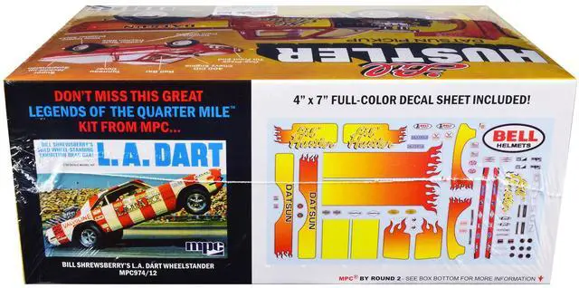 Alt view image 5 of 8 - Skill 2 Model Kit 1975 Datsun Pickup Truck "Lil Hustler" 1/25 Scale Model by MPC