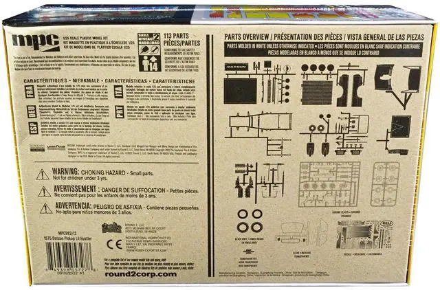 Alt view image 8 of 8 - Skill 2 Model Kit 1975 Datsun Pickup Truck "Lil Hustler" 1/25 Scale Model by MPC