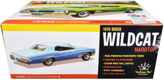 Alt view image 5 of 8 - Skill 2 Model Kit 1970 Buick Wildcat Hardtop "Craftsman Plus" Series 1/25 Scale Model by AMT