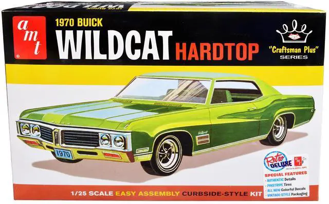 Alt view image 7 of 8 - Skill 2 Model Kit 1970 Buick Wildcat Hardtop "Craftsman Plus" Series 1/25 Scale Model by AMT