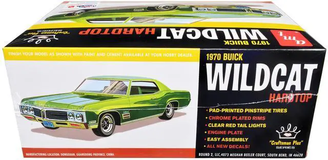 Alt view image 6 of 8 - Skill 2 Model Kit 1970 Buick Wildcat Hardtop "Craftsman Plus" Series 1/25 Scale Model by AMT