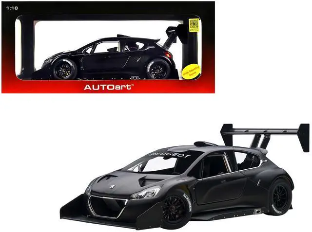 Alt view image 5 of 5 - 2013 Peugeot 208 T16 Pikes Peak Race Car Plain Black Version 1/18 Model Car by Autoart