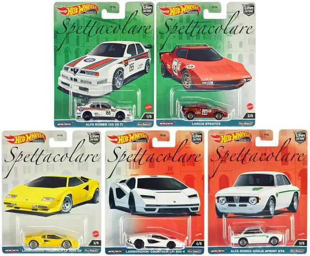 Alt view image 7 of 7 - "Spettacolare" 5 piece Set "Car Culture" Series Diecast Model Cars by Hot Wheels