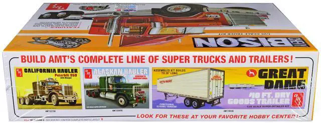 Alt view image 6 of 8 - Skill 3 Model Kit Chevrolet Bison Truck Tractor 1/25 Scale Model by AMT