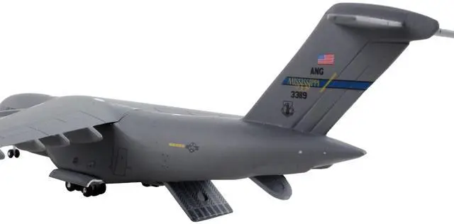 Alt view image 5 of 6 - McDonnell Douglas C-17A Globemaster III Aircraft Mississippi Air National Guard USAF 1/400 Diecast Model Airplane by GeminiJets