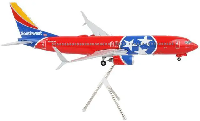 Alt view image 5 of 6 - Boeing 737-800 Commercial Aircraft "Tennessee One" Tennessee Flag Livery 1/200 Diecast Model Airplane by GeminiJets