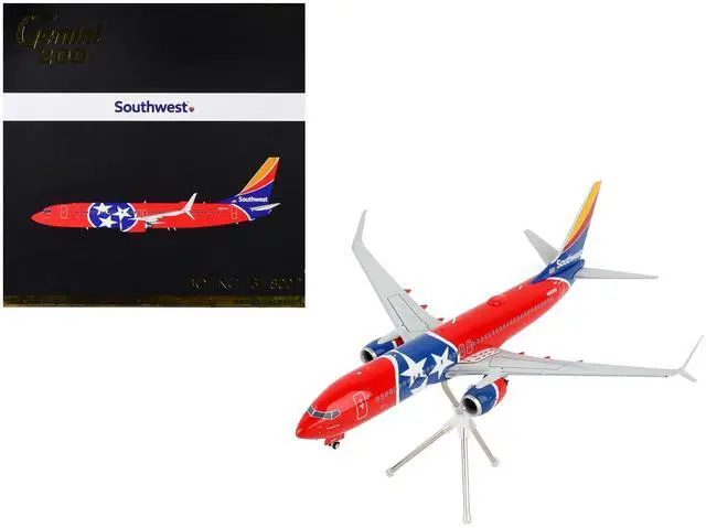 Alt view image 6 of 6 - Boeing 737-800 Commercial Aircraft "Tennessee One" Tennessee Flag Livery 1/200 Diecast Model Airplane by GeminiJets