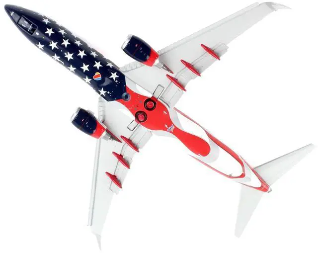 Alt view image 6 of 10 - Boeing 737-800 Commercial Aircraft with Flaps Down "Freedom One" American Flag Livery 1/200 Diecast Model Airplane by GeminiJets