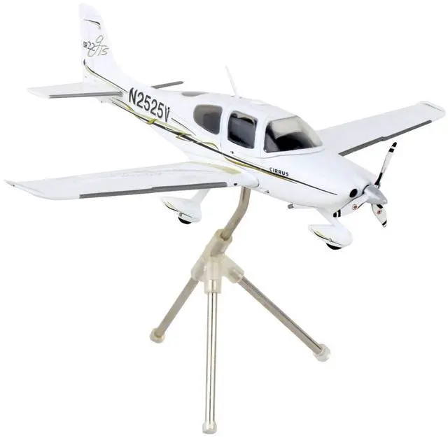 Alt view image 4 of 6 - Cirrus SR22 Composite Aircraft "N2525V" White "Gemini General Aviation" Series 1/72 Diecast Model Airplane by GeminiJets