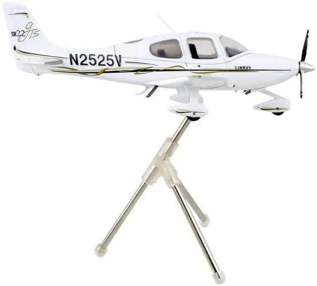 Alt view image 5 of 6 - Cirrus SR22 Composite Aircraft "N2525V" White "Gemini General Aviation" Series 1/72 Diecast Model Airplane by GeminiJets