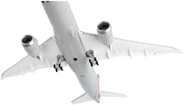 Alt view image 7 of 8 - Boeing 787-8 Commercial Aircraft w/Flaps Down "American Airlines" Gray w/Striped Tail 1/400 Diecast Model Airplane by GeminiJets