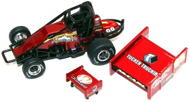 Alt view image 6 of 9 - Winged Sprint Car #88 "Country Builders Construction" Country Builders Racing "World of Outlaws" 1/18 Diecast Model Car by ACME