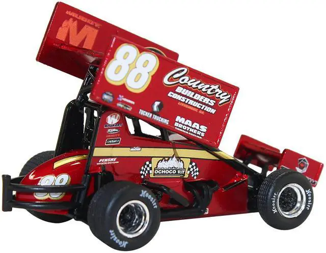 Alt view image 7 of 9 - Winged Sprint Car #88 "Country Builders Construction" Country Builders Racing "World of Outlaws" 1/18 Diecast Model Car by ACME