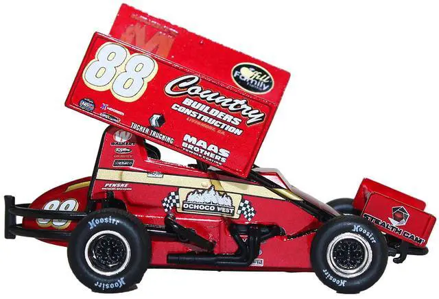 Alt view image 8 of 9 - Winged Sprint Car #88 "Country Builders Construction" Country Builders Racing "World of Outlaws" 1/18 Diecast Model Car by ACME
