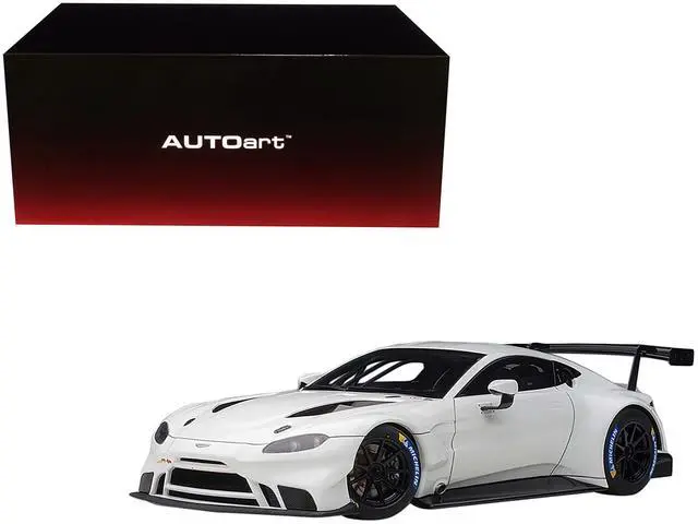 Alt view image 10 of 10 - 2018 Aston Martin Vantage GTE Le Mans PRO White with Carbon Accents 1/18 Model Car by Autoart