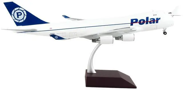 Alt view image 5 of 8 - Boeing 747-400F Commercial Aircraft White with Blue Tail "Gemini 200 - Interactive" 1/200 Diecast Model Airplane by GeminiJets