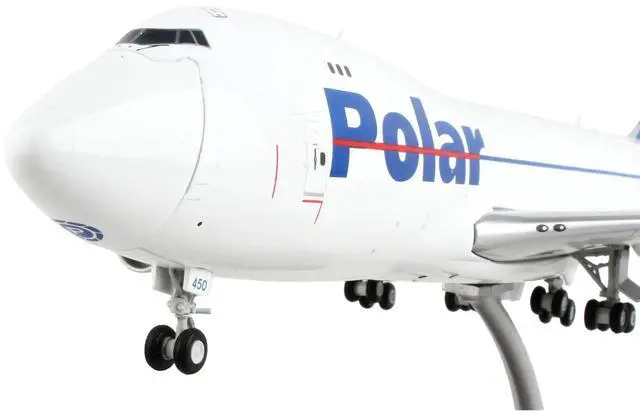 Alt view image 6 of 8 - Boeing 747-400F Commercial Aircraft White with Blue Tail "Gemini 200 - Interactive" 1/200 Diecast Model Airplane by GeminiJets