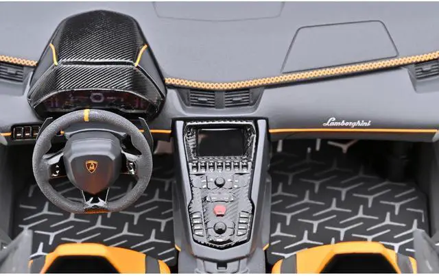 Alt view image 9 of 10 - Lamborghini Aventador SVJ Arancio Atlas Pearl Orange 1/18 Model Car by Autoart