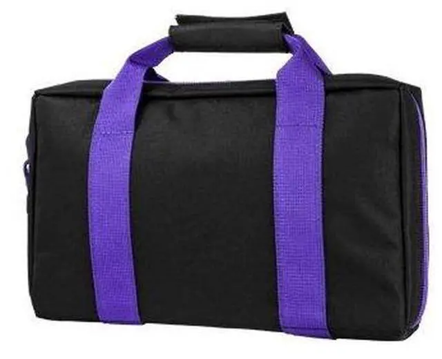 Alt view image 3 of 5 - Nc Star Discreet Pistol Case, Black with Purple Trim, Small