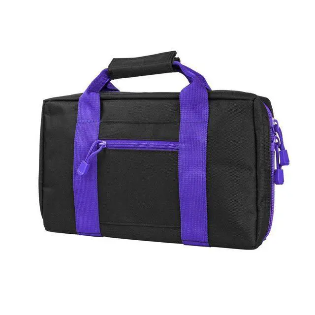 Main image of Nc Star Discreet Pistol Case, Black with Purple Trim, Small