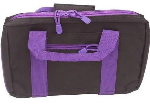 Alt view image 5 of 5 - Nc Star Discreet Pistol Case, Black with Purple Trim, Small