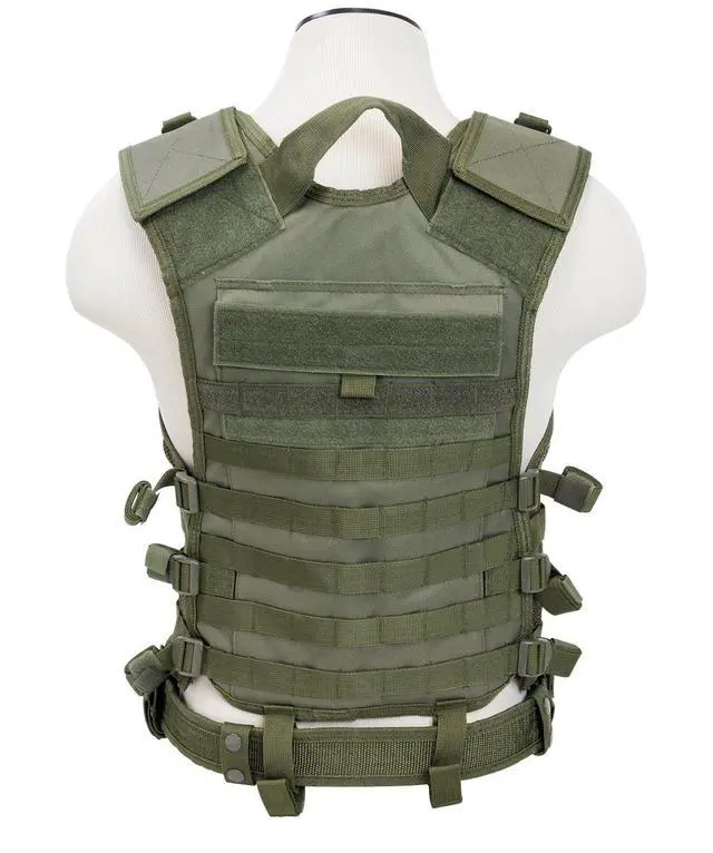 Alt view image 3 of 3 - VISM by NcStar Molle Pals Vest, Green, Large (CPVL2915G)