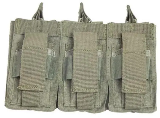 Main image of NcSTAR Triple AR Pistol Mag Pouch Green