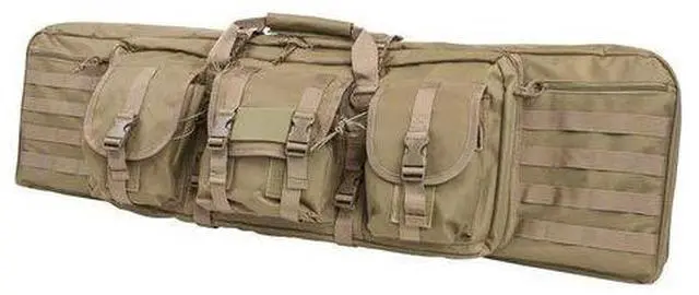 Alt view image 2 of 4 - Vism Deluxe Double Rifle Case 55 inL x 13 inH-Tan