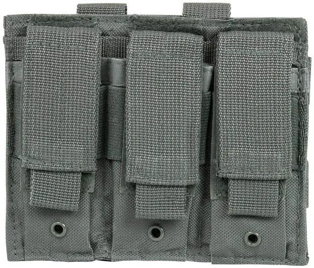Main image of NC Star Triple Pistol Mag Pouch, Urban Gray