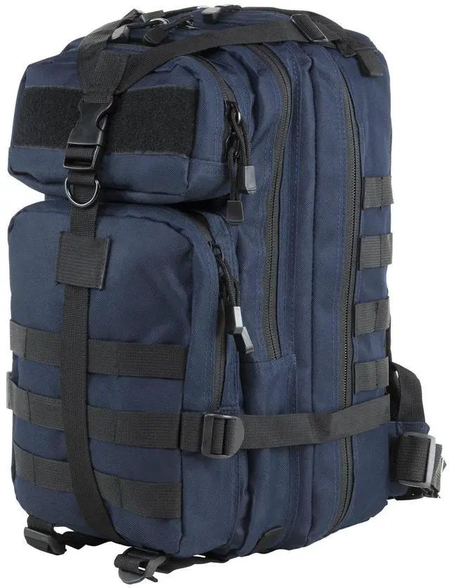 Alt view image 9 of 11 - VISM Small Backpack, Blue with Black Trim