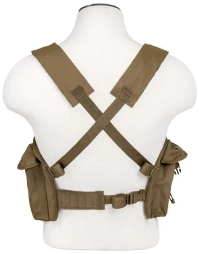 Alt view image 7 of 7 - NcSTAR Vism AK Chest Rig, Tan #CVAKCR2921T