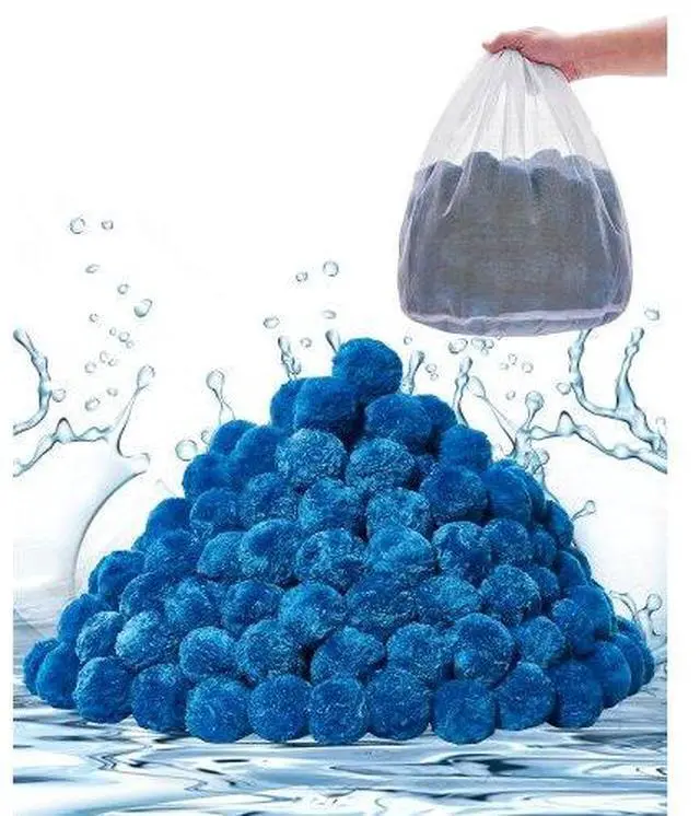 Main image of Pool Filter Balls for Sand Filter Pump Swimming Pool 3.1 lbs Reusable Blue