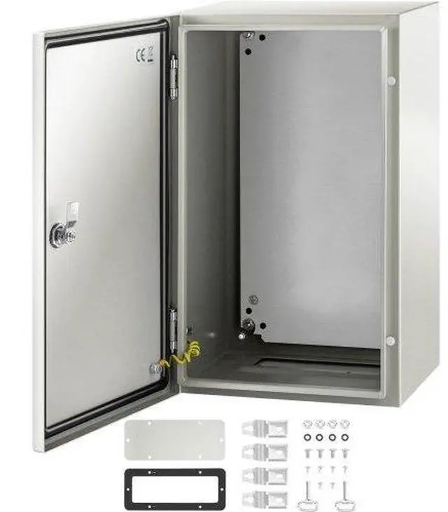 Alt view image 2 of 3 - VEVOR 20x12x10'' Carbon Steel Electrical Enclosure Wall Mount Junction Box Ip65