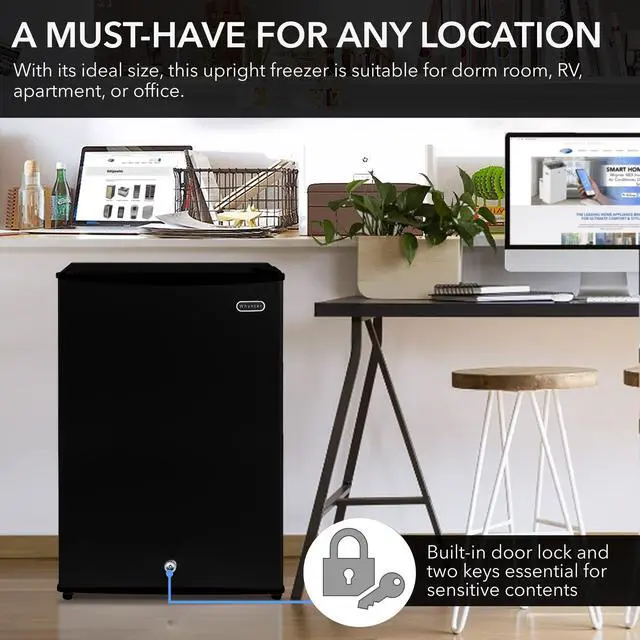 Alt view image 16 of 20 - Whynter 3.0 cu. ft. Energy Star Upright Freezer with Lock - Black