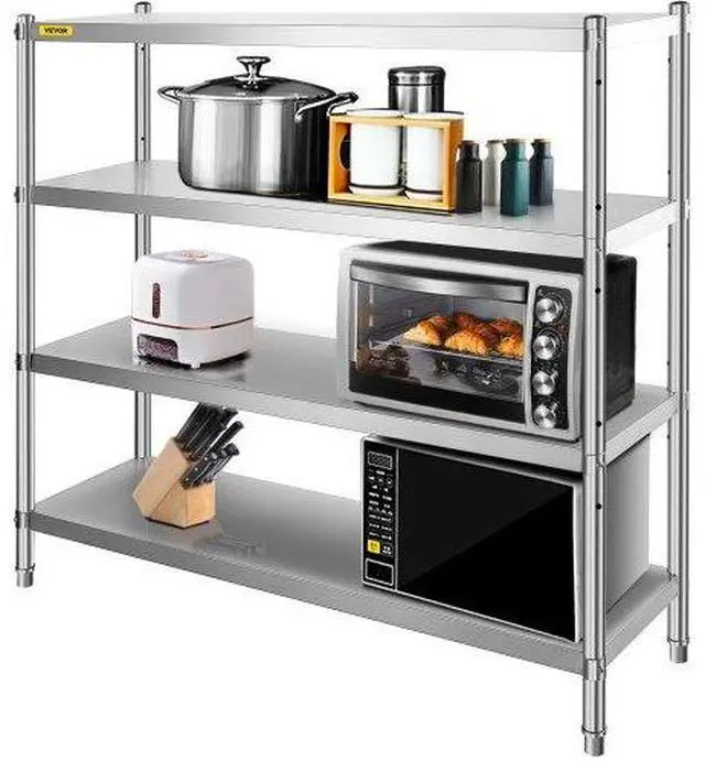 Alt view image 2 of 3 - Kitchen Shelves Shelf Rack Stainless Steel Shelving Organizer Units 60*60 Inch