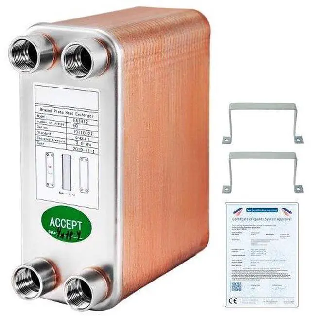 Alt view image 2 of 2 - Heat Exchanger Brazed Plate Heat Exchanger 60 Plate Heat Exchanger For Heating