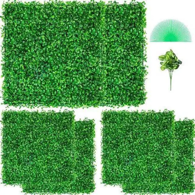 Alt view image 2 of 3 - VEVOR Artificial Boxwood Panel Hedge Decor 6pcs 20x20 Inches Privacy Fence Panel Grass