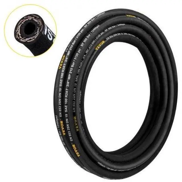 Alt view image 2 of 3 - VEVOR Hydraulic Hose, Coiled Hydraulic Hose 100 Ft,3/8",high Pressure 4800 Psi