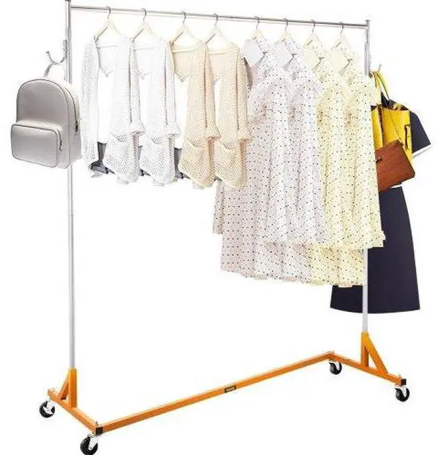 Alt view image 2 of 3 - Vevor Z-truck Clothing Rack Rolling Garment Z Rack Lockable Casters Heavy-duty