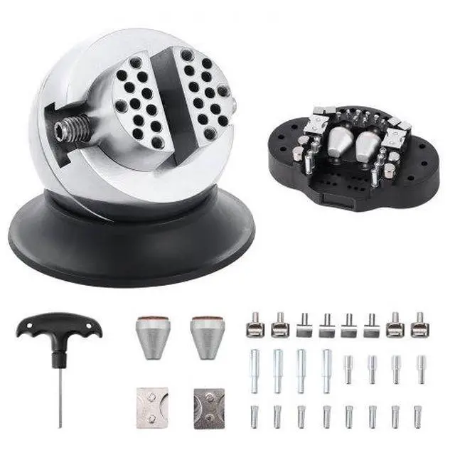 Alt view image 4 of 5 - VEVOR Ball Vise Engraving 3" With 30pcs Attachment Jewelry Setting Tool Stone Setting