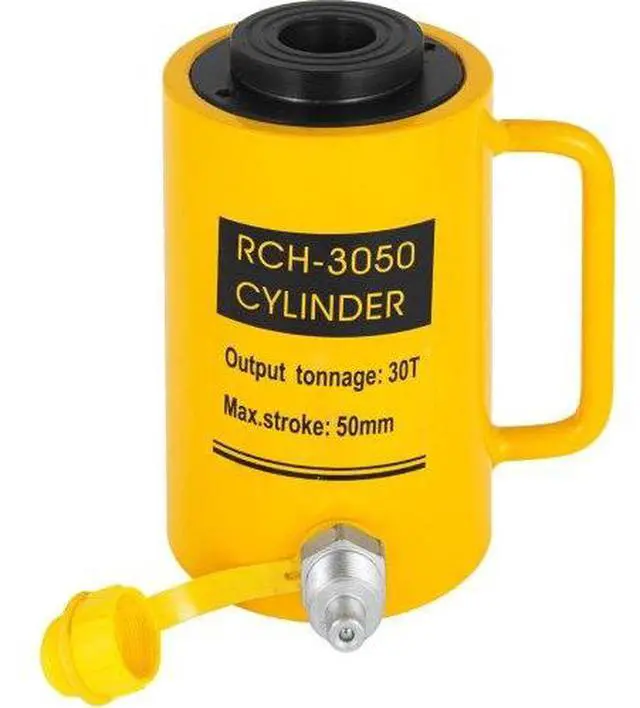 Alt view image 2 of 3 - VEVOR Hydraulic Cylinder Jack Hollow 2" Stroke Pressure Pump 30t/66000lbs Localfast