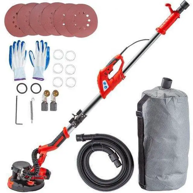 Alt view image 2 of 2 - Drywall Sander 850w Folding Handle Variable Speed Sanding Pad W/ Vacuum Bag