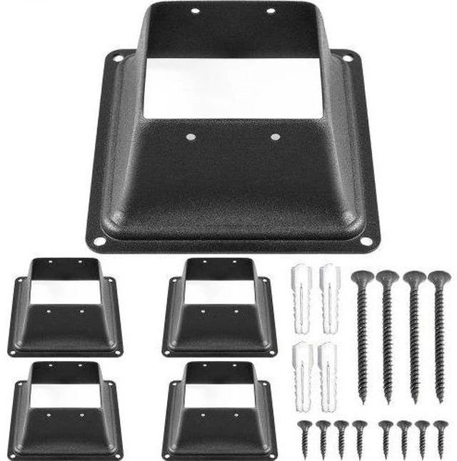 Alt view image 2 of 2 - VEVOR Deck Post Base Post Base Skirt 5 Pcs Post Support Flange 4 X 4" Base