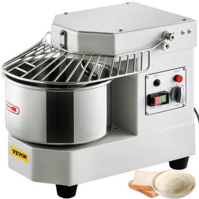 Alt view image 2 of 5 - VEVOR Commercial Food Mixer, 7.3Qt Capacity, 450W Dual Rotating Dough Kneading Machine with Food-grade Stainless Steel Bowl, Security Shield & Timer Included, Baking Equipment for Restaurant Pizzeria