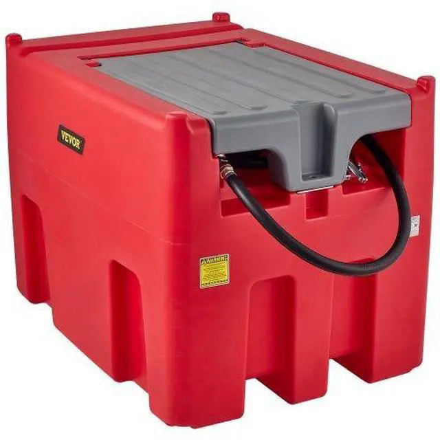Alt view image 2 of 2 - VEVOR Portable Diesel Tank, 116 Gallon Capacity & 10 GPM Flow Rate, Diesel Fuel Tank with 12V Electric Transfer Pump and 13.1ft Rubber Hose, PE Diesel Transfer Tank for Easy Fuel Transportation, Red