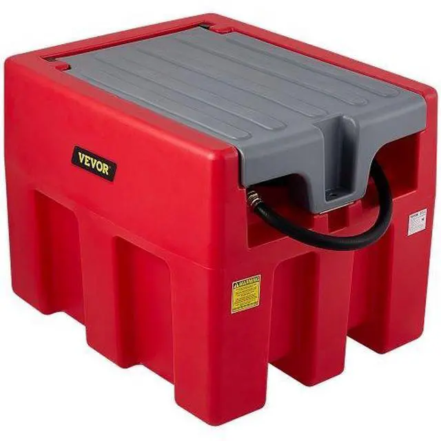 Alt view image 2 of 3 - VEVOR Portable Diesel Tank, 58 Gallon Capacity & 10 GPM Flow Rate, Diesel Fuel Tank with 12V Electric Transfer Pump and 13.1ft Rubber Hose, PE Diesel Transfer Tank for Easy Fuel Transportation, Red