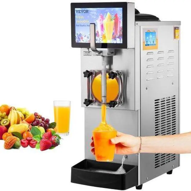 Alt view image 2 of 9 - VEVOR Commercial Slushy Machine, 8L / 2.1 Gal Single Bowl, Cool and Freeze Modes, 1050W Stainless Steel Margarita Smoothie Frozen Drink Maker, Slushie Machine for Party Cafes Restaurants Bars Home