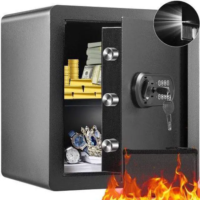 Main image of VEVOR Safe 1.8 Cubic Feet Home Safe Steel for Cash Gold 15.75x13x16.9 inch